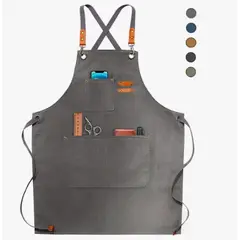 GENERICO - Pechera Delantal Parrilla Gris Oscuro