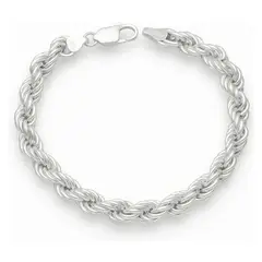 GENERICO - Pulsera Plata 925 Turbillon Gruesa 8mm Diseño Inflado Hombre
