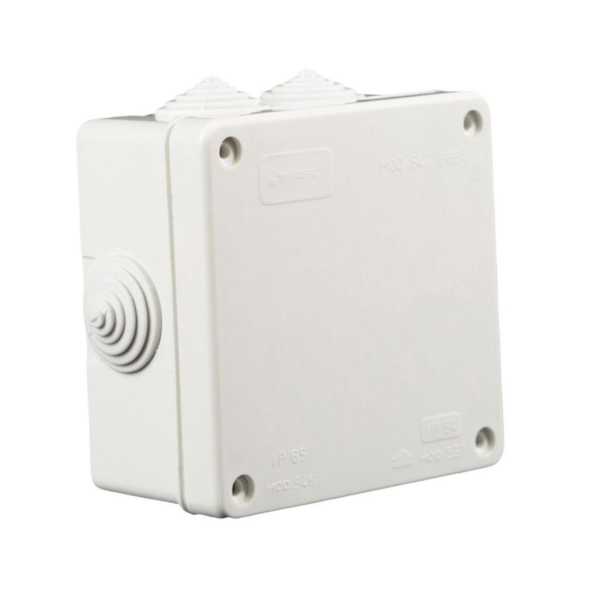 MEC - CAJA ESTANCA CUADRADA CON CONOS 100X100MM IP54 MEC LIBRE DE HALOGENO