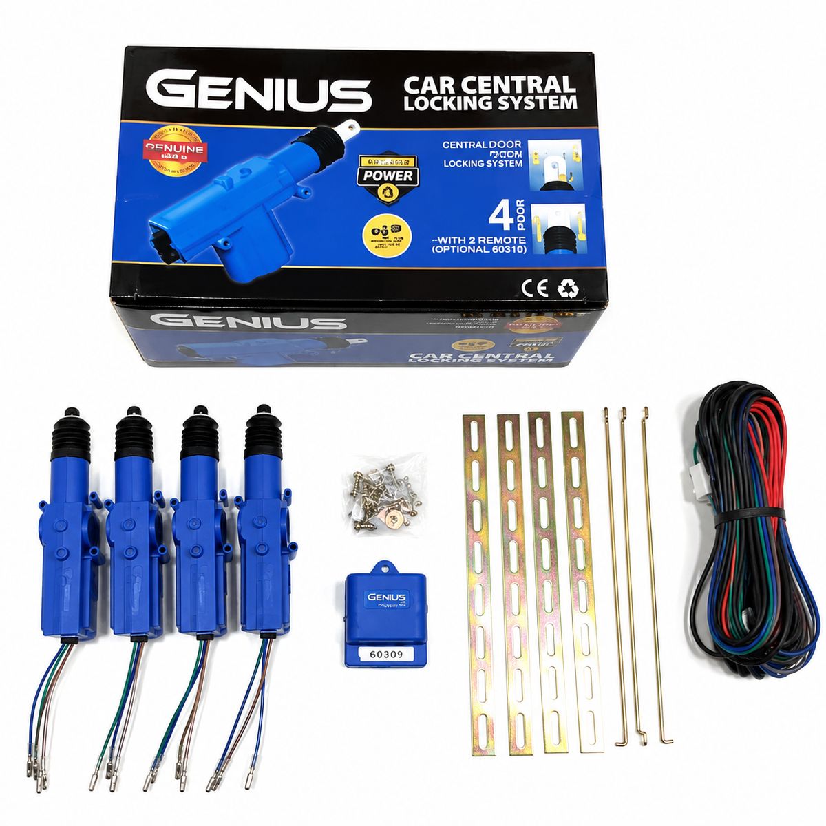 GENERICO - Kit de Cierre Centralizado Universal para Automóvil 4 Puertas