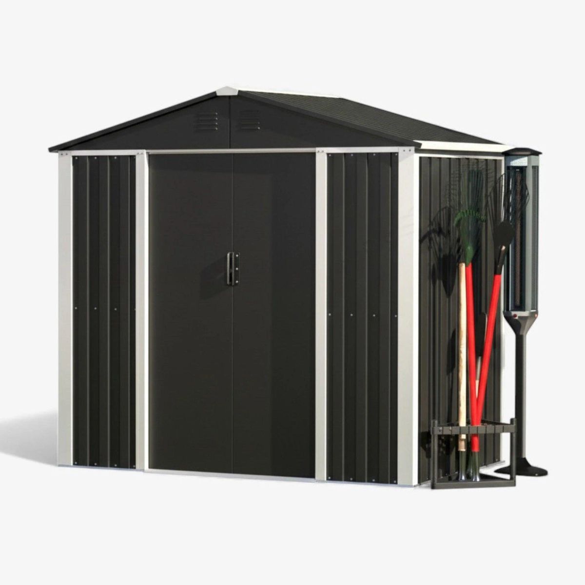 METANEK AMERICAN DESIGN - Bodega Exterior doble techo 180x120 2.16 M2 - Black DS-02