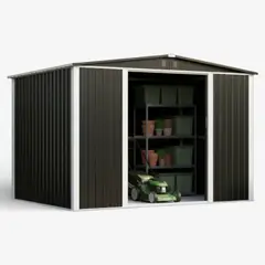 METANEK AMERICAN DESIGN - Bodega Exterior doble techo 300x240 7.2 M2 - Black DS-04