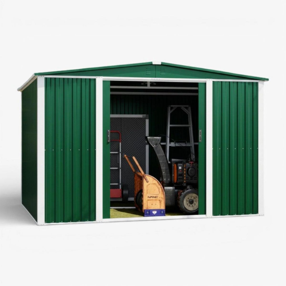 METANEK AMERICAN DESIGN - Bodega Exterior doble techo 300x300 9 M2 - Green DS-06