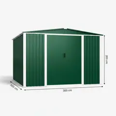 METANEK AMERICAN DESIGN - Bodega Exterior doble techo 300x300 9 M2 - Green DS-06