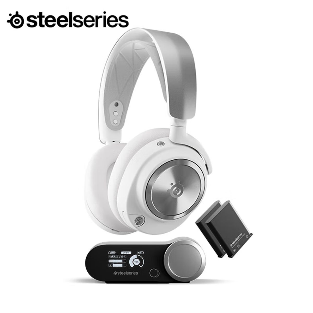 STEEL SERIES - Audífonos Gamer Arctis Nova Pro Inalámbricos Blanco para Xbox, con Cancelación de Ruido