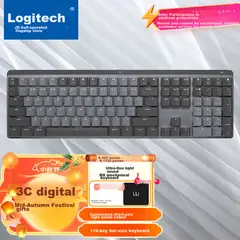 LOGITECH - Teclado Mecánico MX Mechanical Inalámbrico Bajo Ruido Full Size 110 Teclas