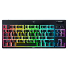 RAZER - Teclado Mecánico BlackWidow V4 Perfil Bajo RGB Tri-Modo Switch Verde Speed
