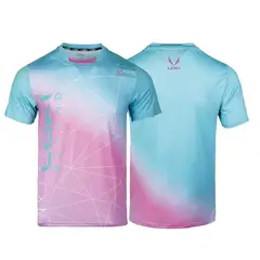 LOKI - Polera Deportiva R5 Green Pink Frescura, Rendimiento y Estilo para la Competición