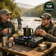 MOVI - Cocinilla Portátil a Gas con Estuche Encendido Cerámico Camping y Emergencias