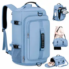 IRM - Mochila Resistente Deportiva Bolso De Viaje Gym Grande Gran Capacidad Color Celeste