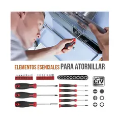 GENERICO - Juego De Herramientas Mecánicas Desarmadores Hi-spec DT9714E-MMX 54pcs Color Rojo