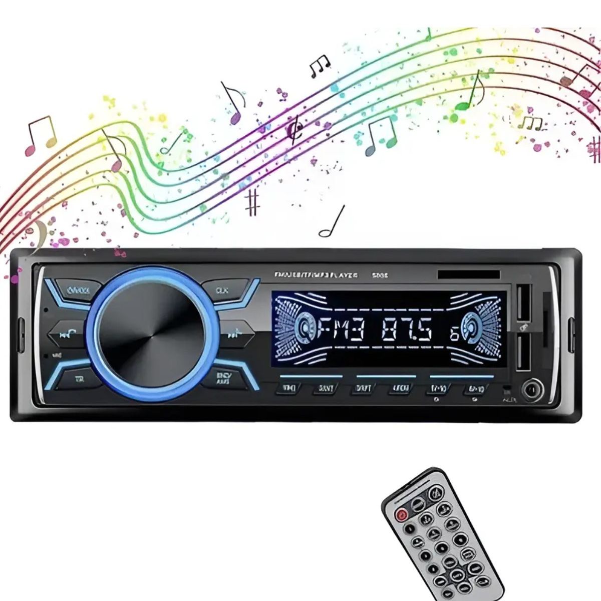 GENERICO - Auto Esteros Mp3 Bluetooth Asistente Voz Carga Rápida Pantal Genérica