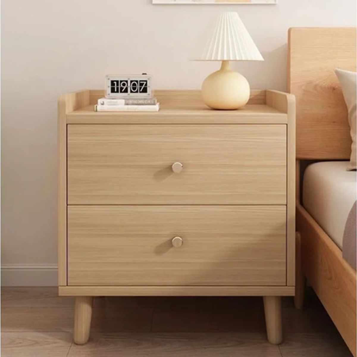 GENERICO - Velador 2 Niveles Con Cajones 403453.5cm Color Madera