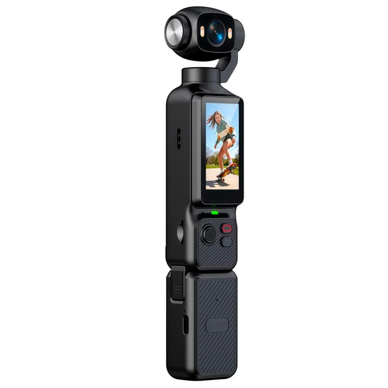 Cámara Portátil Rotable 180 Autonomía Extendida Selfies y Video para Redes Sociales · Negro