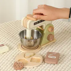 BABYLUNA - Juguete Batidora Con Utensilios Para Niños En Madera