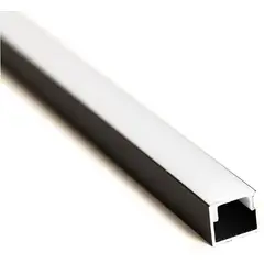 TECHNOLAMP - Perfil Aluminio Negro Sobrepuesto Para Cinta Led 3Mts. 12Mmx9,9Mm
