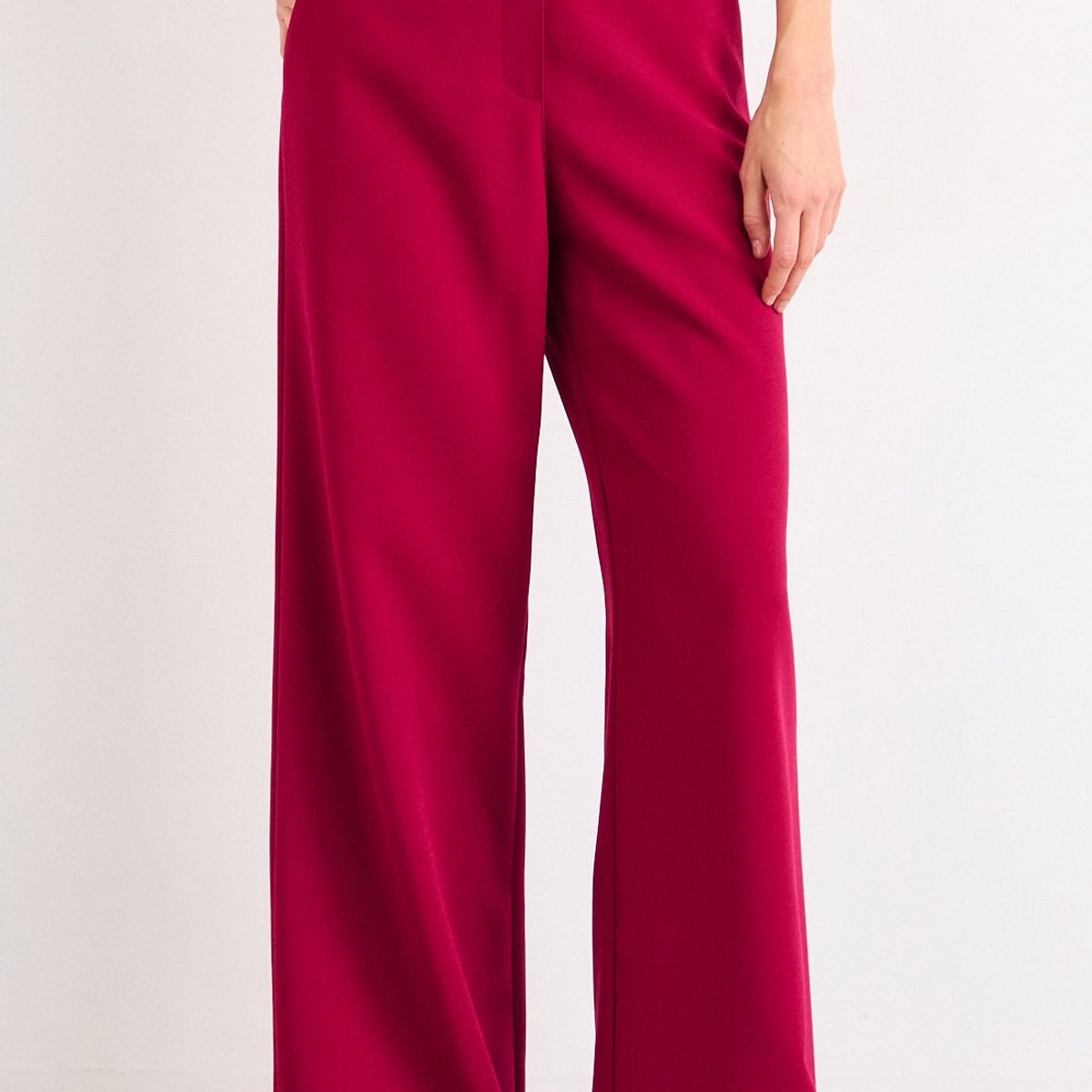 IO - Pantalon Liso Mujer Burdeos Io