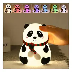 GENERICO - Lámpara Oso Panda Silicona Espantacuco Led Recargable