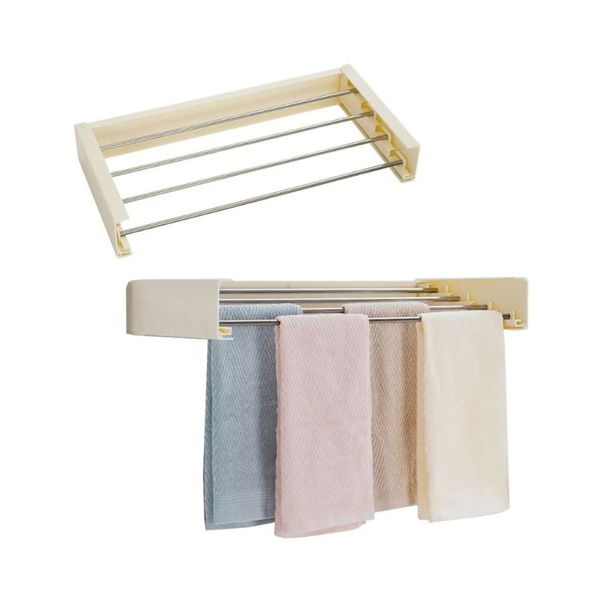 GENERICO - Tendedero Retráctil De Pared Extensible Toallas Baño Ropa