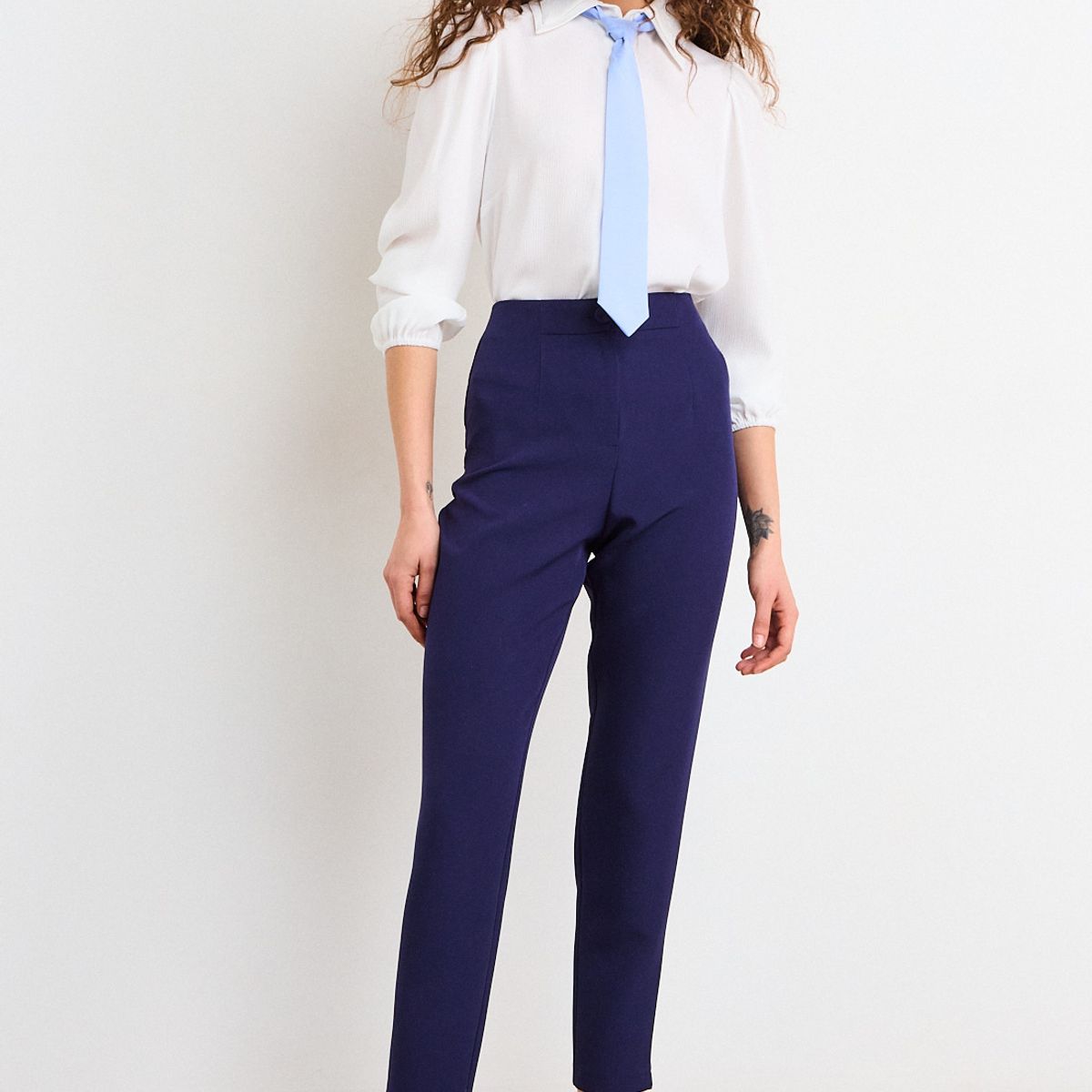 IO - Pantalon Liso Mujer Azul Io