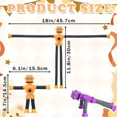 VATYERTY - 12 juguetes robot estirables con ventosas