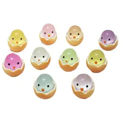 VATYERTY - 40 mini huevos de Pascua luminosos decoración de pollos color aleatorio