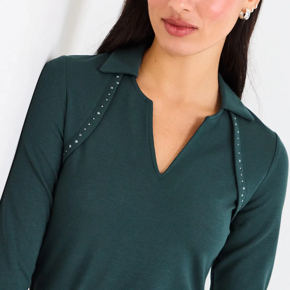 IO - Polera Lisa Mujer Verde Io
