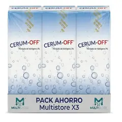 GENERICO - Pack X3 Cerum Off Líquido Limpieza Oídos Cerumen 60ml Cu