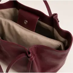 CHOPI MARTINO - Bolso Millai Cuero Burdeo 100% Cuero
