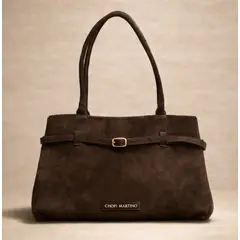 CHOPI MARTINO - Bolso Ginevra Reno Chocolate 100% Cuero