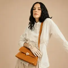 CHOPI MARTINO - Bolso Gianna Reno Camel 100% Cuero