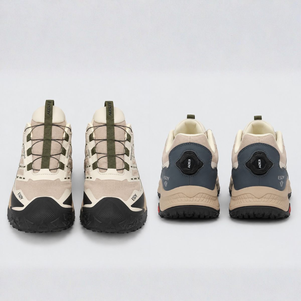 COMANDOS TACTICOS - Zapatillas Trekking Outdoor Hombre ESDY Impermeables Ajuste Rápido Antideslizantes