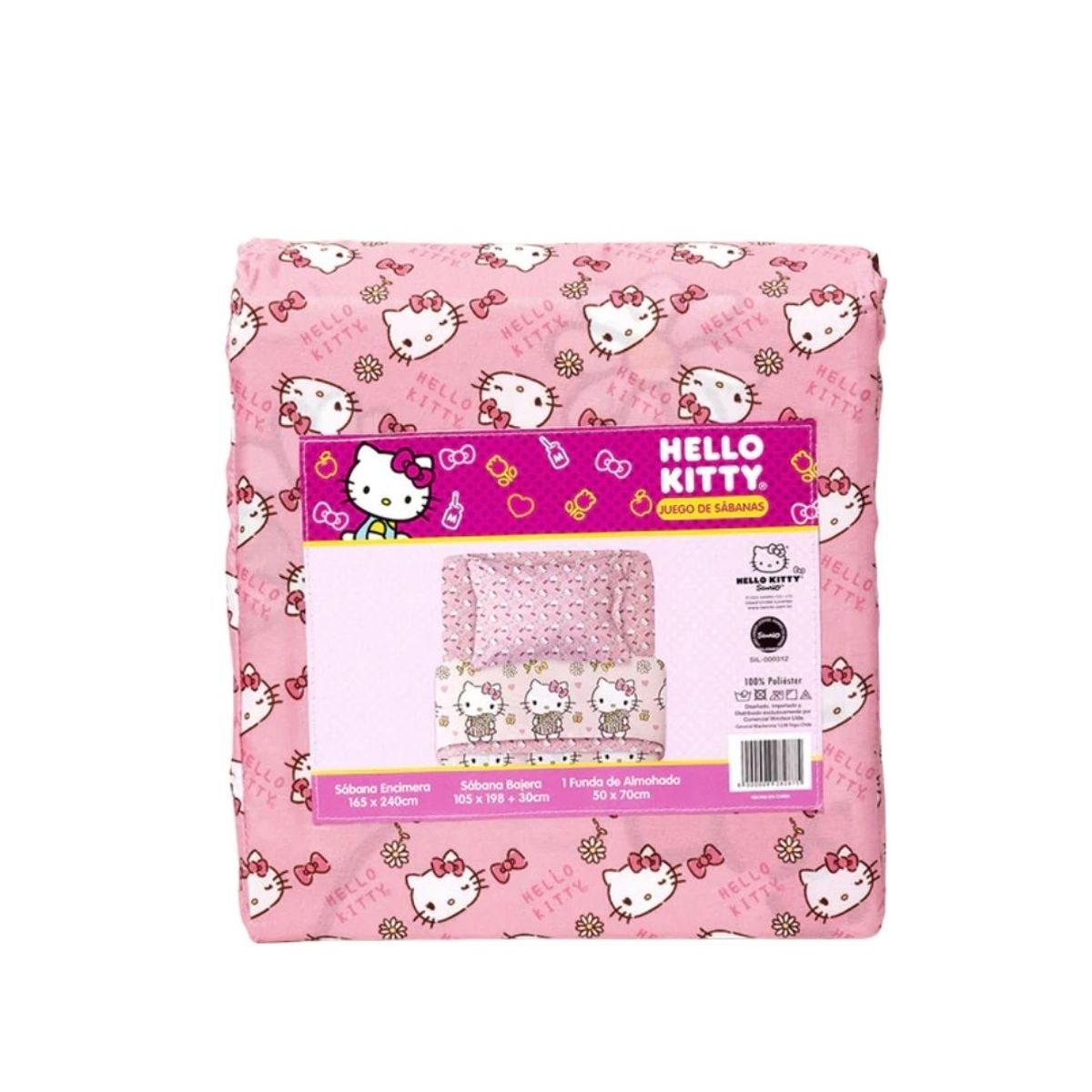 WINDSOR - sabana 1.5 plaza infantil microfibra hello kitty
