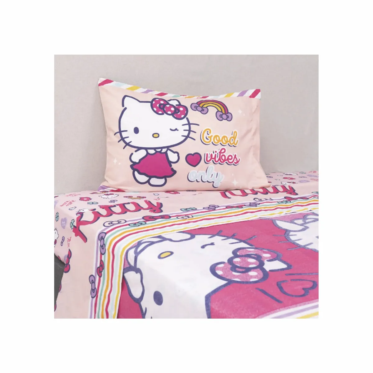 WINDSOR - sabana 1.5 plaza infantil microfibra hello kitty sparkle