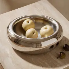 SANTU HOME & DECO - Bowl de Acero Inoxidable Plateado