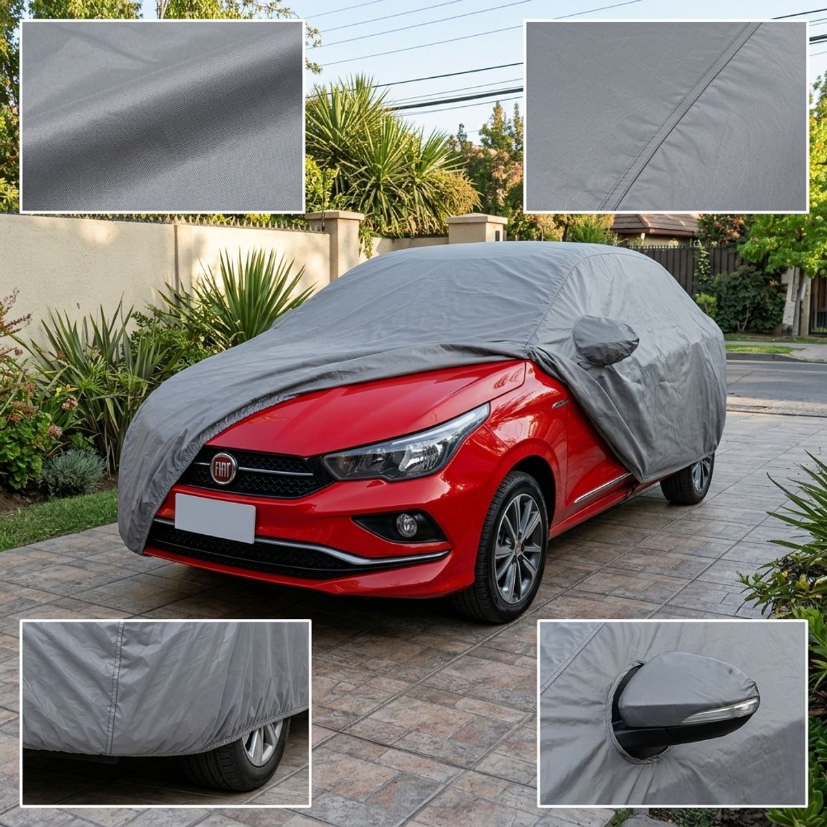 ARMONIA - Funda Cubre Auto Gris Plomo Protectora -Cronos Vehículo