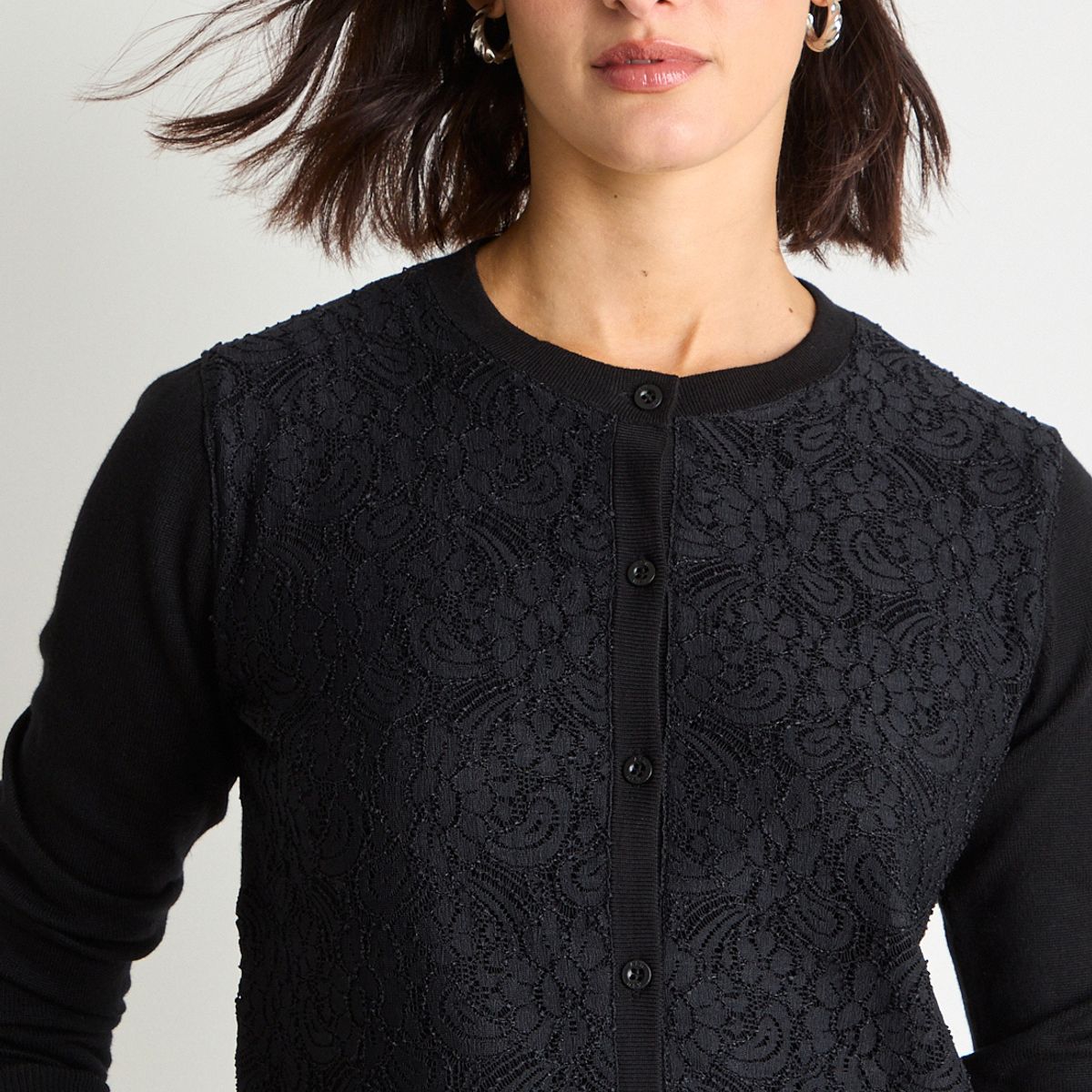 ASH - Chaleco Liso Mujer Negro Ash