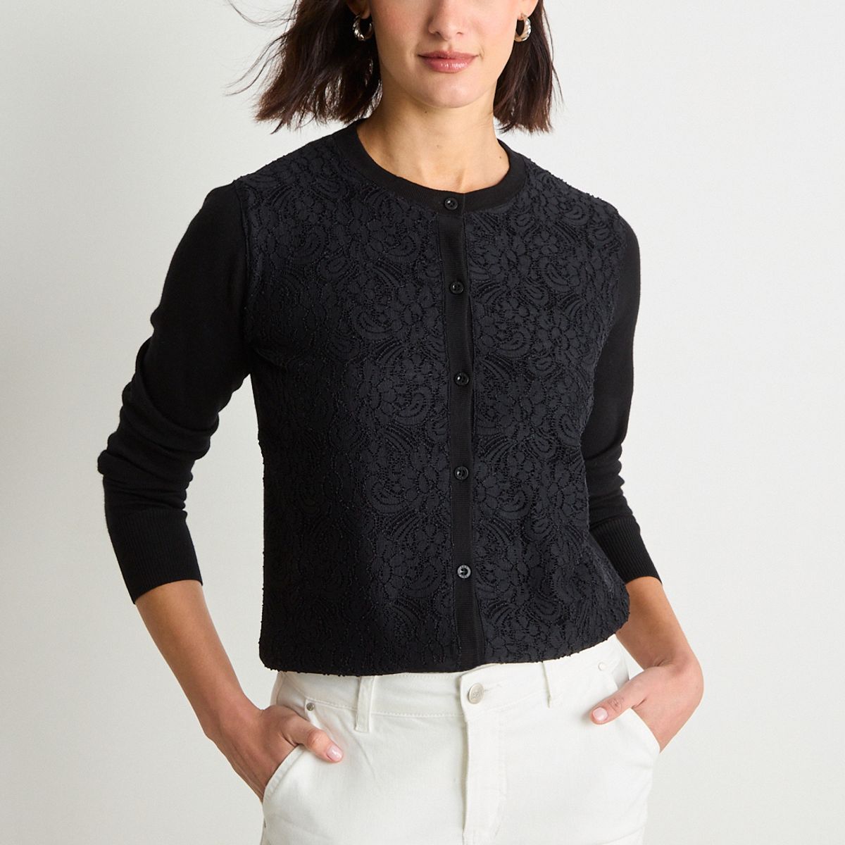 ASH - Chaleco Liso Mujer Negro Ash