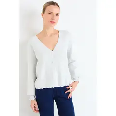 ASH - Chaleco Liso Mujer Crudo
