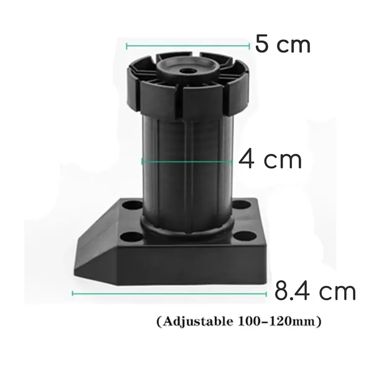 GENERICO - Set de 4 Pata Regulable para Zócalo 100mm - 120mm