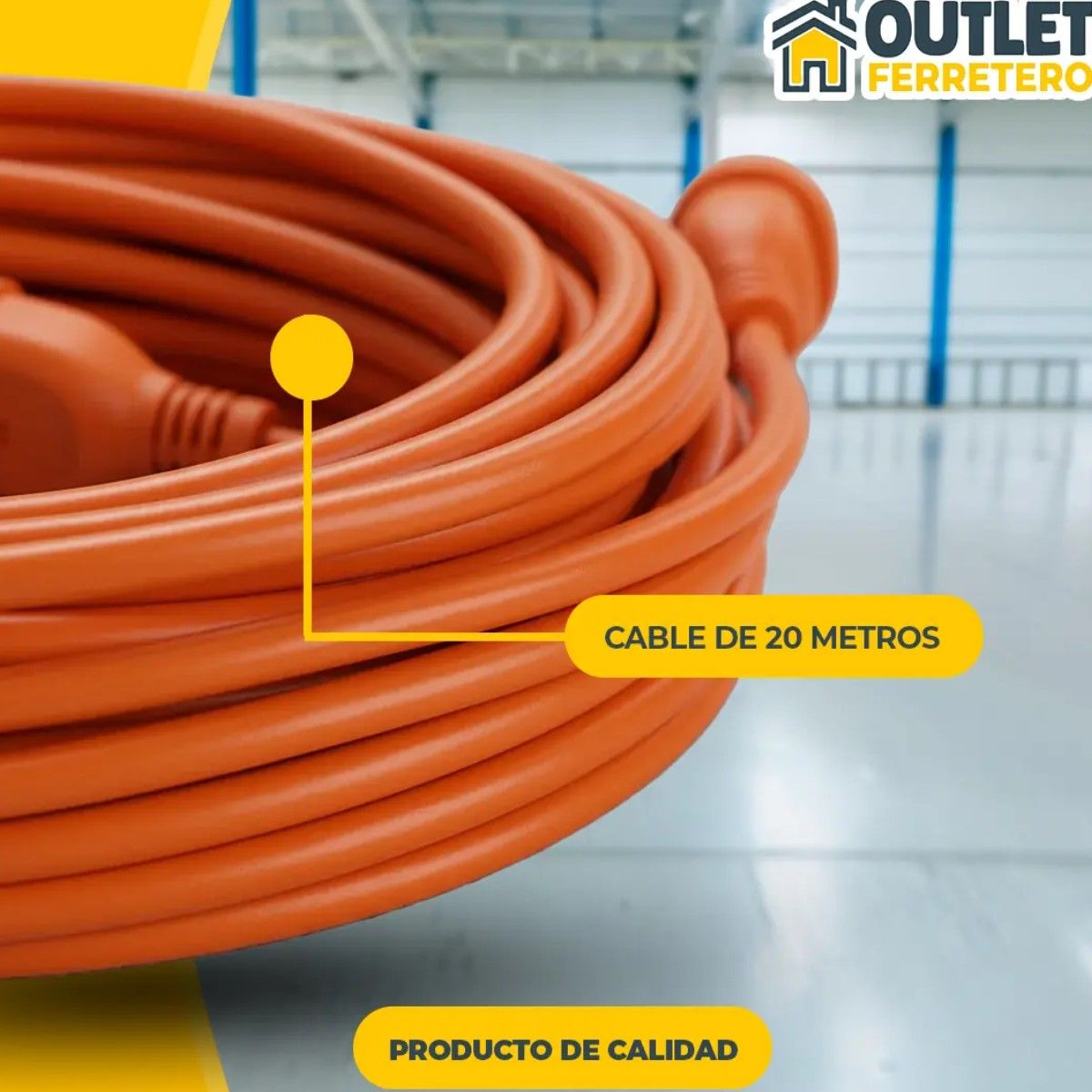 GENERICO - Alargador Electrico 20 Metros 10a Extensión BELUG