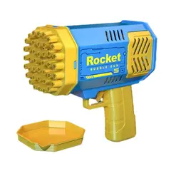 VATYERTY - Pistola de burbujas cohete Juguete con 40 luces LED Rosa