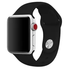 GENERICO - Correa Compatible Con Apple Watch 38mm 40m 41m 42m Goma Negro