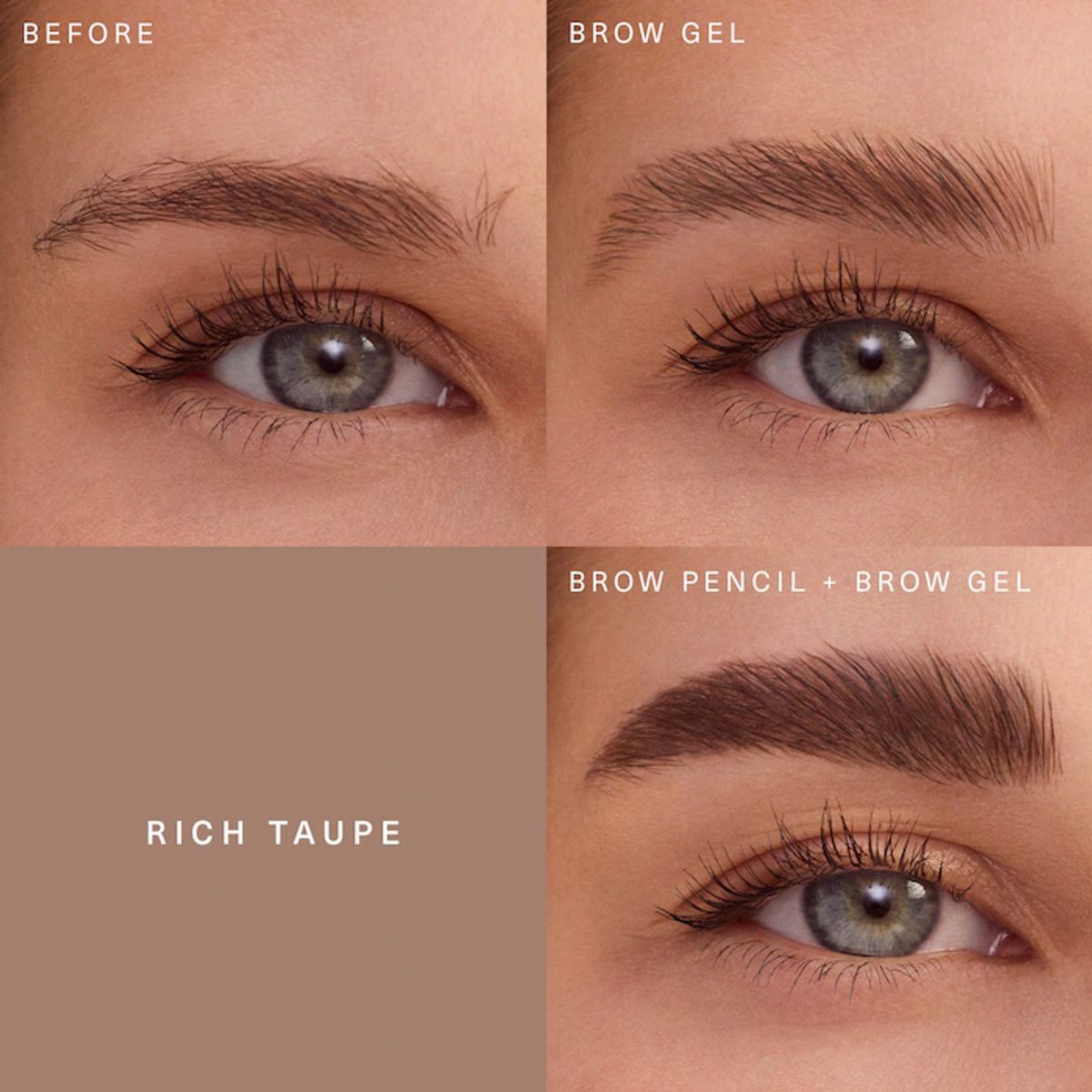 RARE BEAUTY - Gel Voluminizador + Laminador de Cejas Brow Harmony -Rich Taupe Rare Beauty
