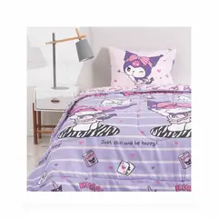 WINDSOR - Plumón infantil reversible 1.5 Plazas kuromi coqueta