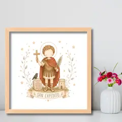 LAFANTINA - CUADRO RELIGIOSO BAUTIZO COMUNIÓN SAN EXPEDITO