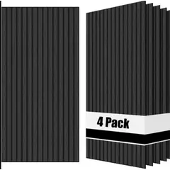 ARTIHOGAR - Pack 4 Paneles Acústicos Wall Panel 240 x 60 CM Negro