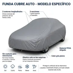 ARMONIA - Protector de Auto Gris Plomo Funda Cubre Auto para Alsvin Alsvin
