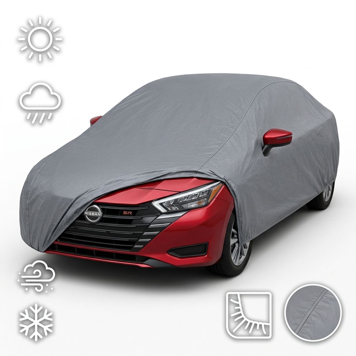 ARMONIA - Funda Cubre Auto Gris Plomo Para Versa  7EF