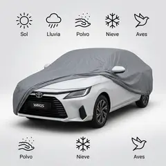 ARMONIA - Funda Cubre Auto Gris Plomo Protector - Yaris Sedan 7EF
